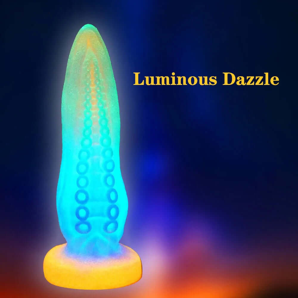 Luminous Color Mixing Simulation Dildo Octopus Tentacle Oversized Vestibule Anal Plug Fake Penis Men/Women Masturbation Sex Toys