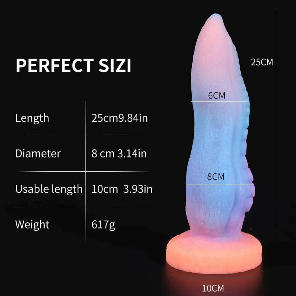 Luminous Color Mixing Simulation Dildo Octopus Tentacle Oversized Vestibule Anal Plug Fake Penis Men/Women Masturbation Sex Toys