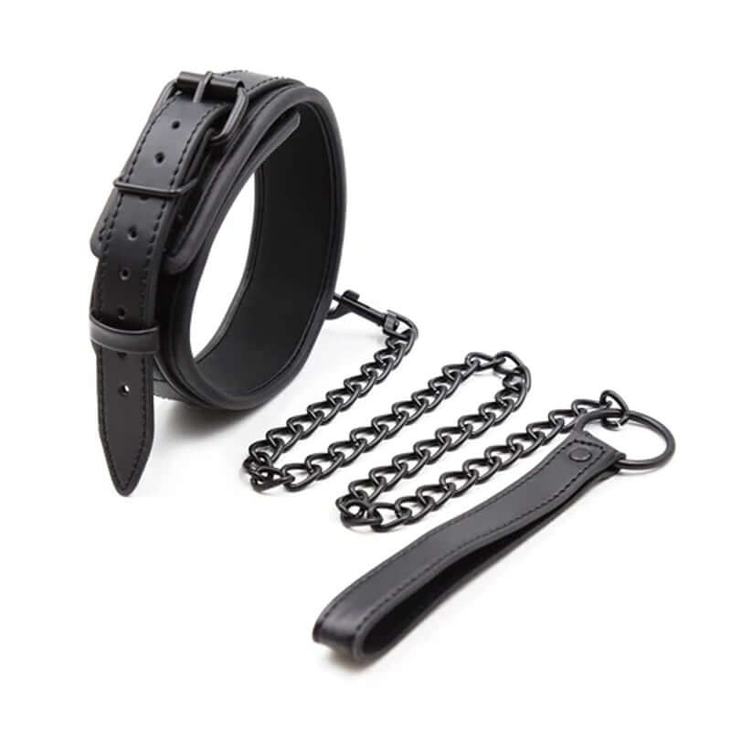 Bdsm Collar Leather and Iron Chain Link Bdsm Slave Collars Women Bondage Collar Sex Toys for Couples Adults Sex Restraints