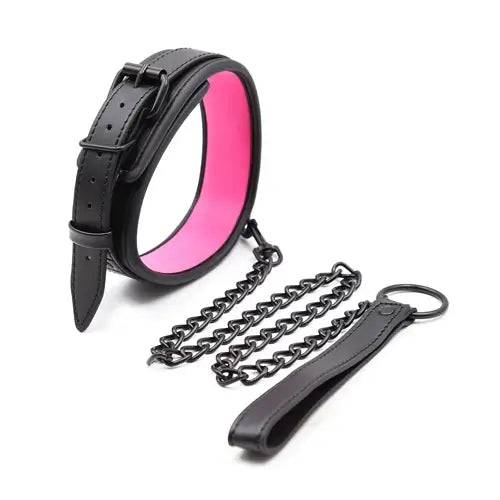 Bdsm Collar Leather and Iron Chain Link Bdsm Slave Collars Women Bondage Collar Sex Toys for Couples Adults Sex Restraints