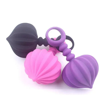 Huge Anal Ball Butt Plug Silicone Flexible Big Anal Beads Sex Toys Stopper Finger Loop Unisex Sex Toys for Women Anal Pleasure