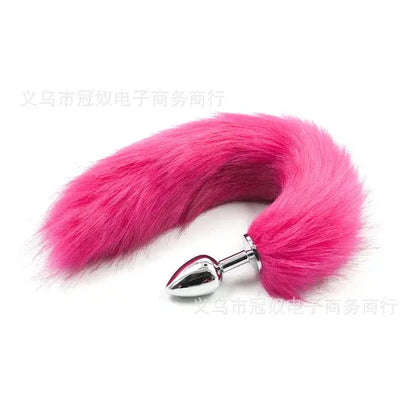 Metal Plush Rabbit Fox Tail Anal Plug Prostate Massager Butt Plug Rabbit Ear BDSM Sex Toys for Women Adult Sex Game