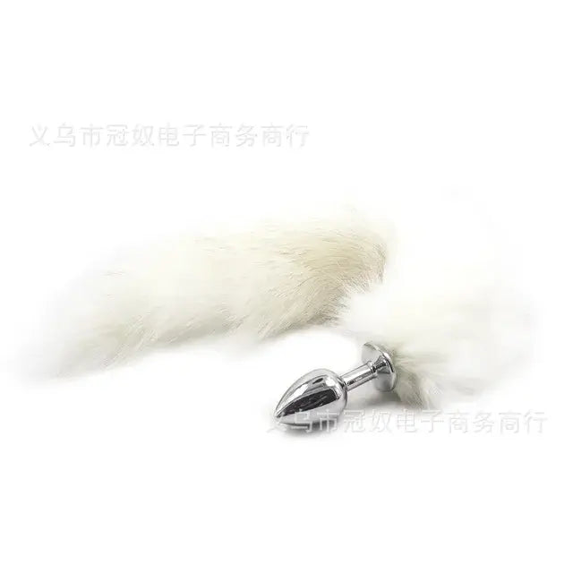 Metal Plush Rabbit Fox Tail Anal Plug Prostate Massager Butt Plug Rabbit Ear BDSM Sex Toys for Women Adult Sex Game