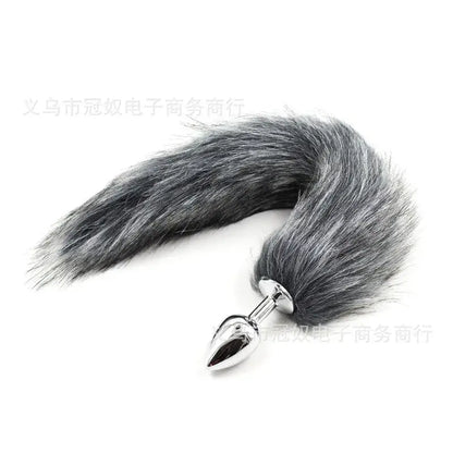 Metal Plush Rabbit Fox Tail Anal Plug Prostate Massager Butt Plug Rabbit Ear BDSM Sex Toys for Women Adult Sex Game