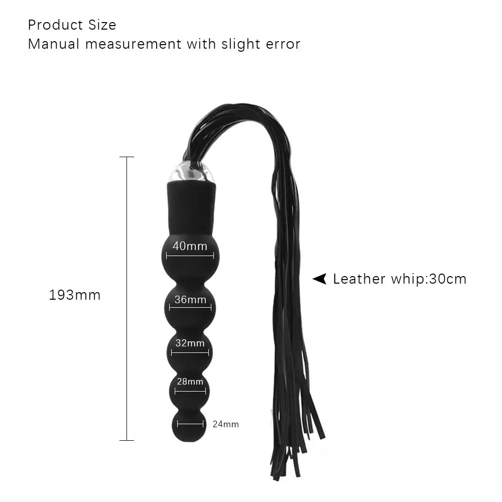 Silicone Anal Beads Sexy Whip Fox Tail Anal Plug Sex Toy for Women Men Gay Butt Plug BDSM Bondage Adult Products