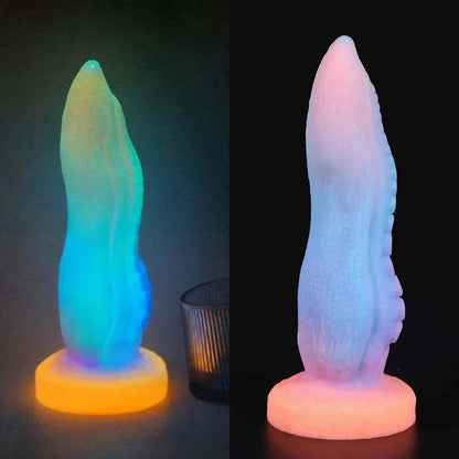 Luminous Color Mixing Simulation Dildo Octopus Tentacle Oversized Vestibule Anal Plug Fake Penis Men/Women Masturbation Sex Toys